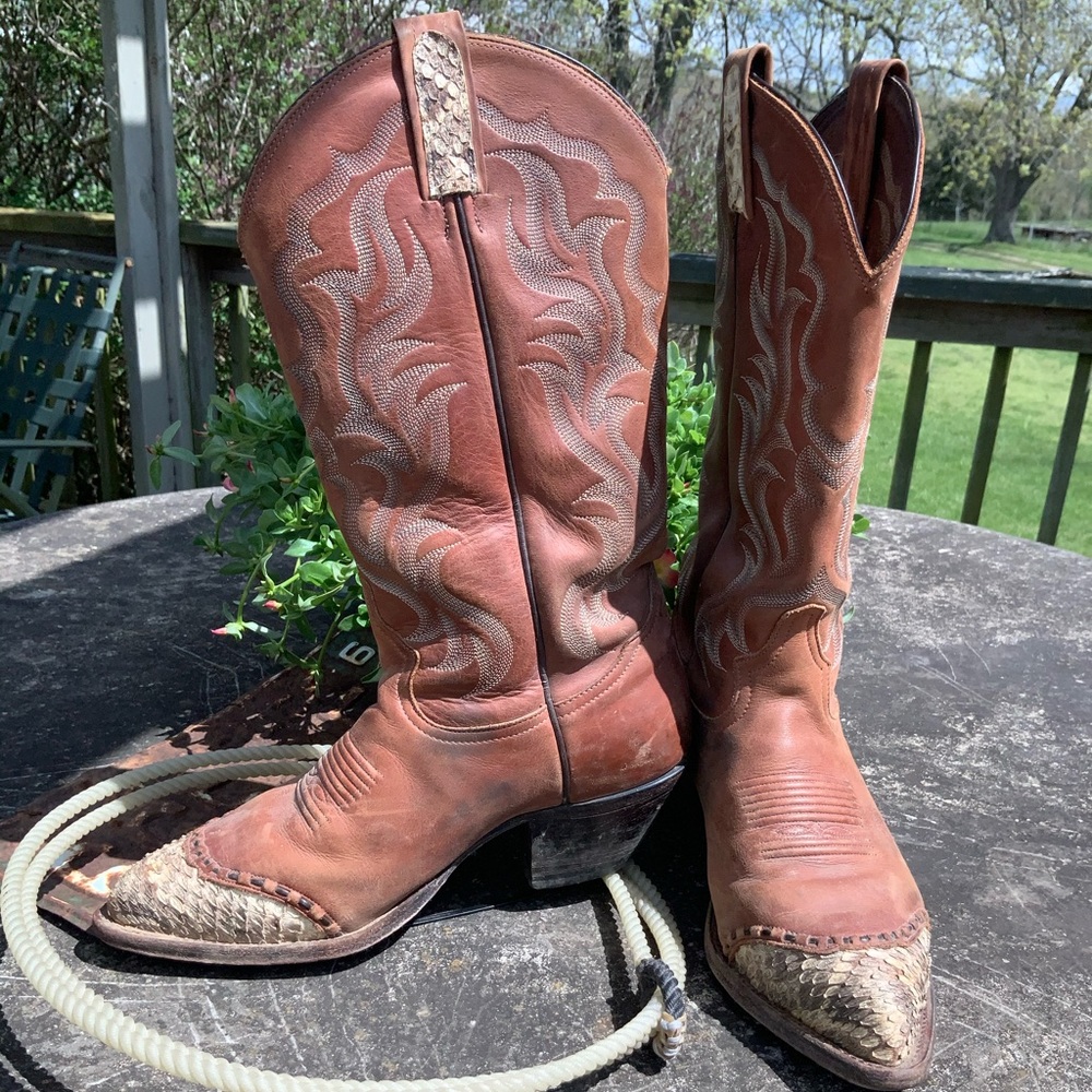 Tony Lama Snake Skin Boots